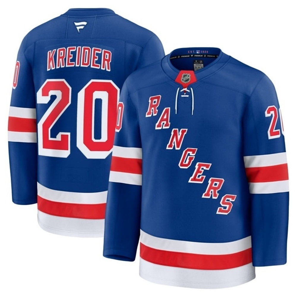 KREIDER Blue Rangers Hockey Jersey